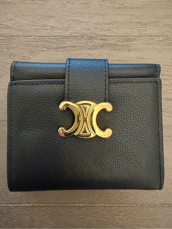 Celine Handbags - NWOT Celine Black Leather Fine Strap Wallet Nino in Supple Grained Calfskin